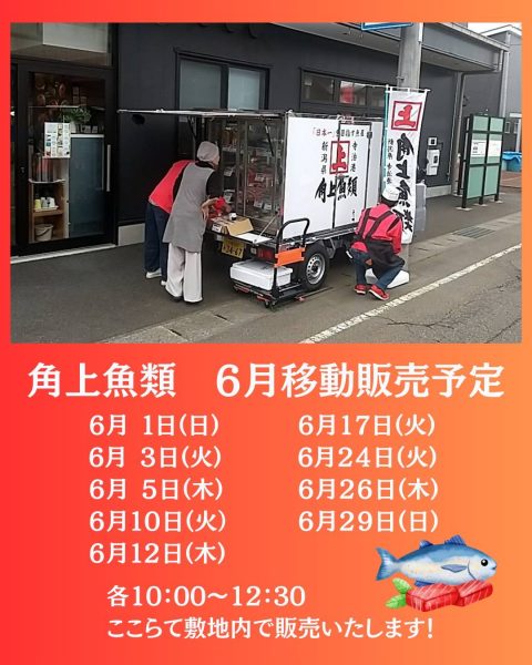 角上魚類 移動販売2025年6月